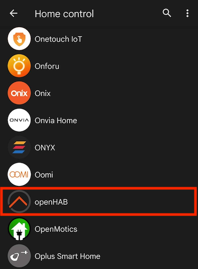 openHAB Google App