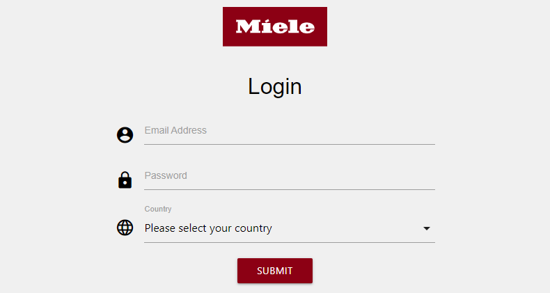 Miele Login Form